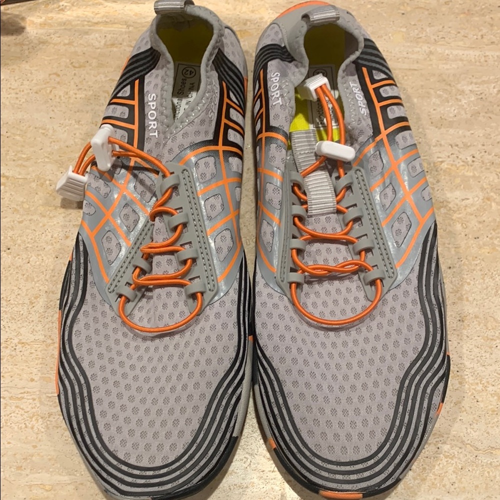 Gray and Orange Tanamo Water Shoes for Women/ Men Quick Dry Swim Beach